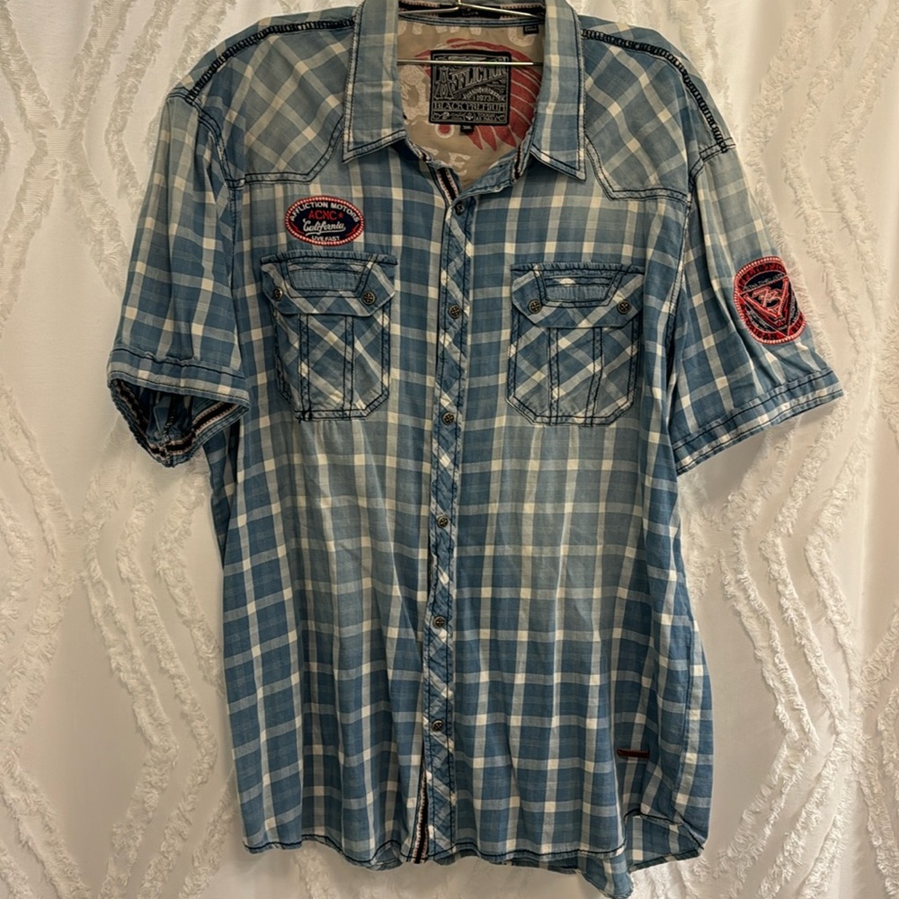 Affliction snap shirt 3xl